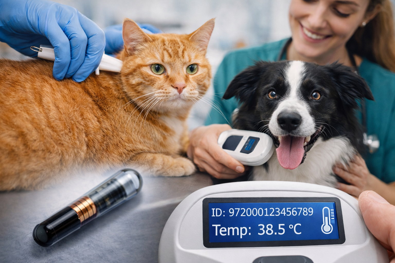 Mikročipy s teplotním senzorem: identifikace zvířete a kontrola teploty v jednom